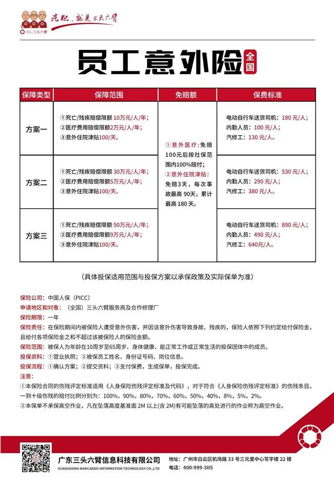   三头六臂员工意外险