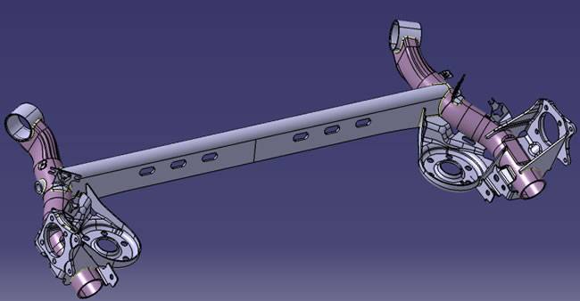 △图6 扭力梁3D模型